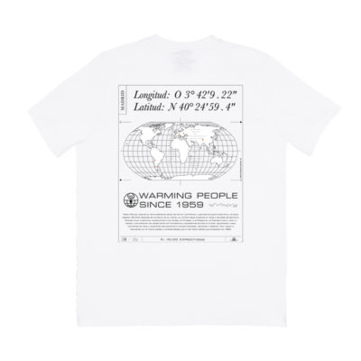 Camiseta Pedro Gómez Madrid Mapamundi White