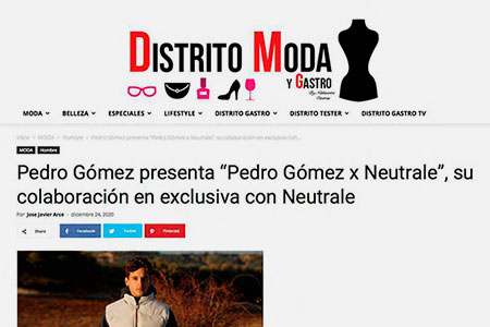 Pedro Gómez en Distrito Moda